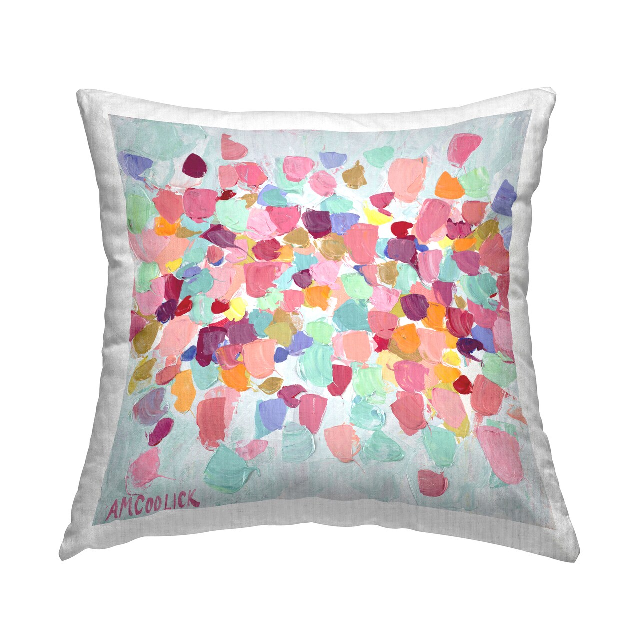 Pastel Hue Splotches Decorative Printed Throw Pillow Design by Ann Marie Coolick, 18 x 7 x 18